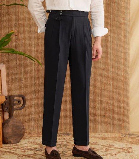 Italian Naples High-Waist Suit Pants for MenMen BottomsSAVVY MONARCH
