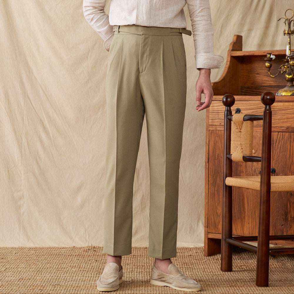 Linen Blend Gorkha Trousers | Men's SummerMen BottomsSAVVY MONARCH