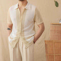 Linen-Cotton Lapel Cardigan | Men's Short SleeveKnitwear and OuterwearSAVVY MONARCH