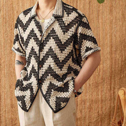 Loose Casual Short Sleeve Beach Knit CardiganKnitwear and OuterwearSAVVY MONARCH