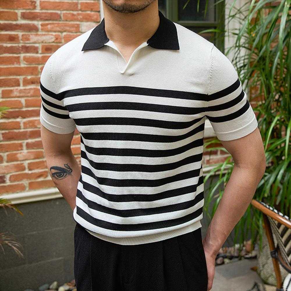 The Laurent Striped Polo - SAVVY MONARCH