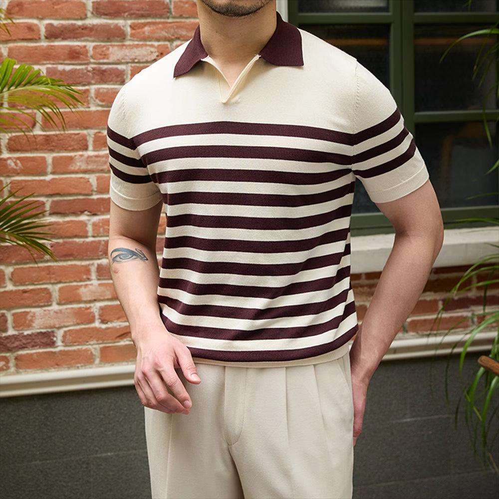 The Laurent Striped Polo - SAVVY MONARCH