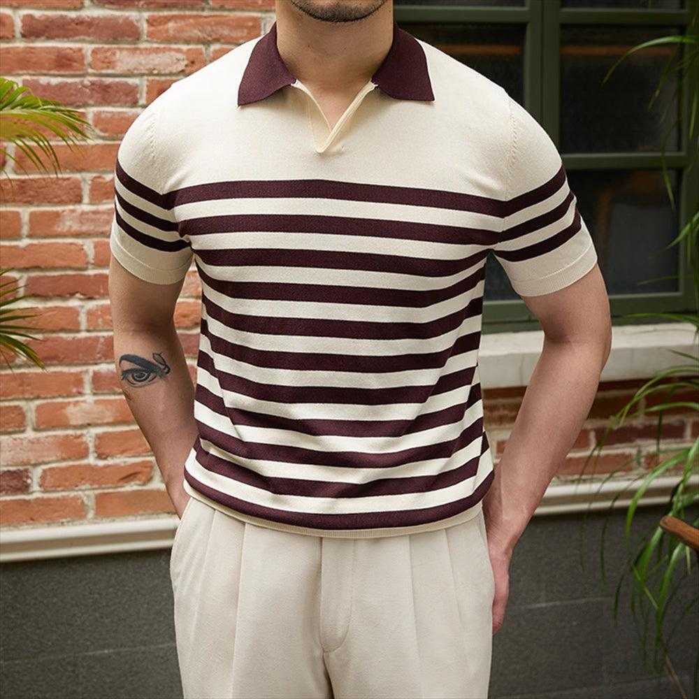 The Laurent Striped Polo - SAVVY MONARCH