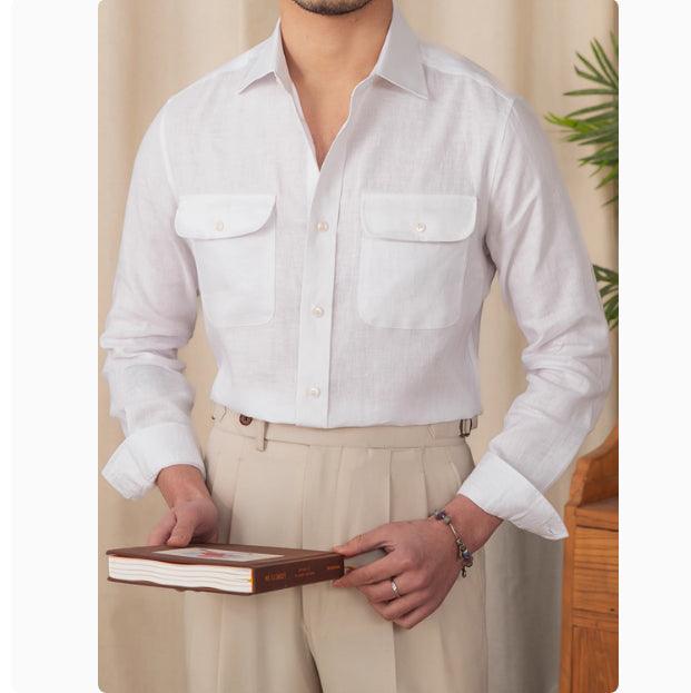 The Windsor Linen Shirt - SAVVY MONARCH