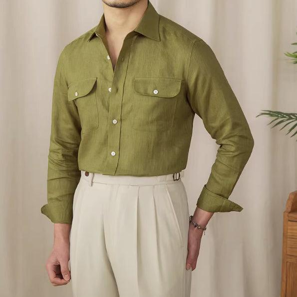 The Windsor Linen Shirt - SAVVY MONARCH