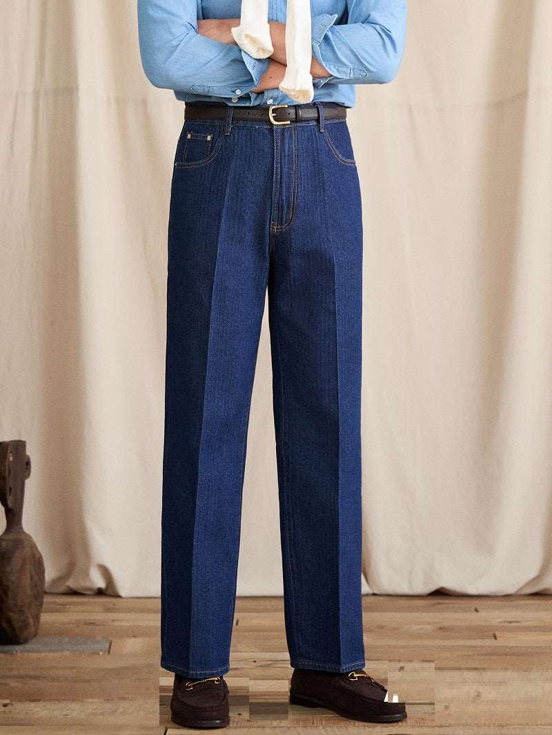 Vintage Straight-Leg Denim Jeans | Men's CasualMen BottomsSAVVY MONARCH